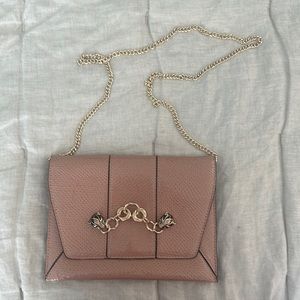 Nude Topshop Envelope Bag with Chain